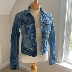 The perfect distressed jean jacket